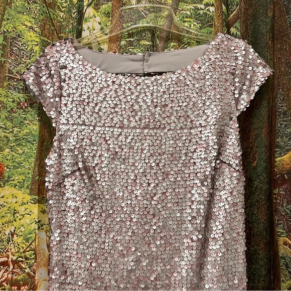 Donna Morgan mauve sequin dress cocktail - Picture 4 of 12